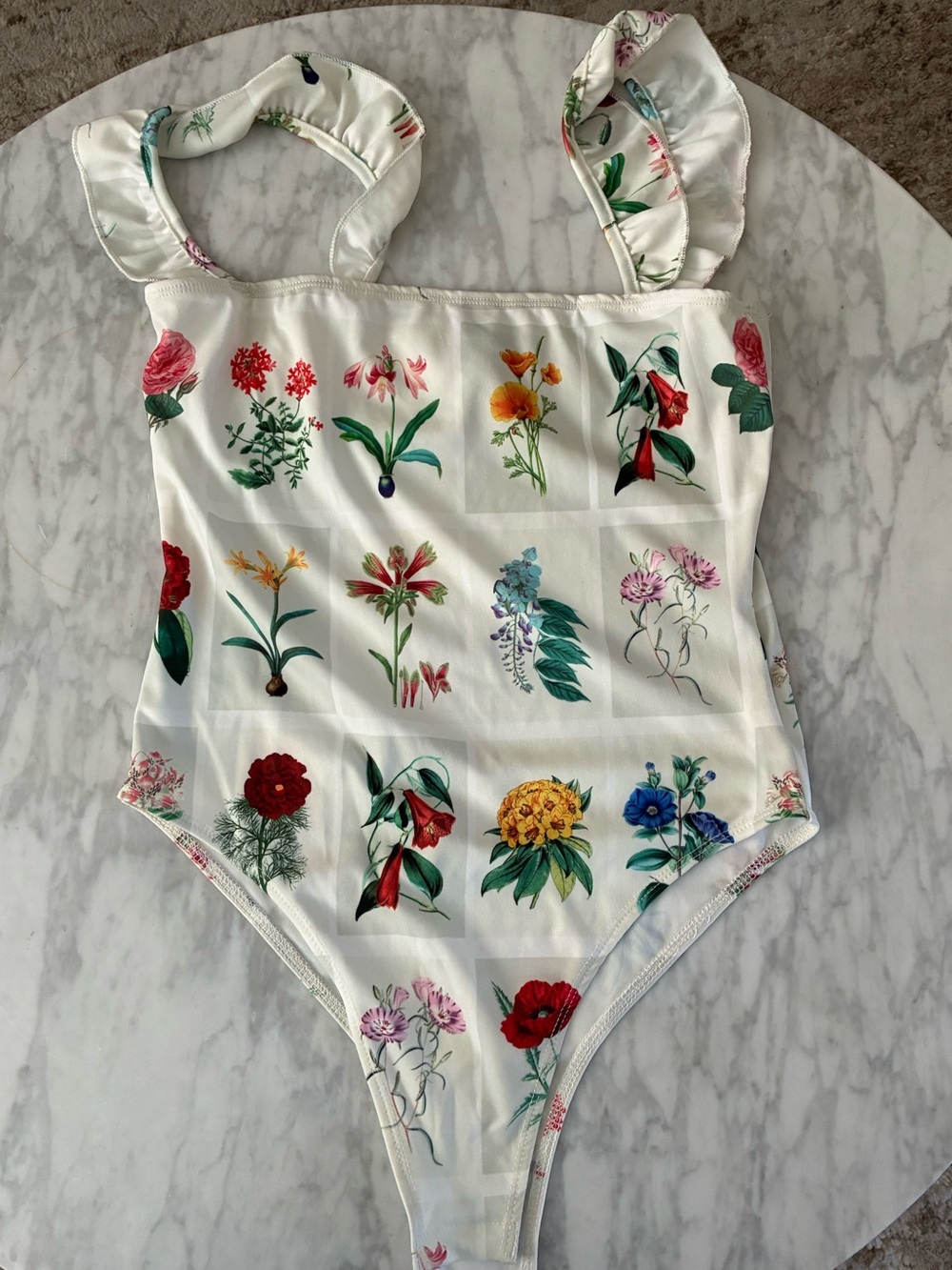 Botanical Floral Print Bodysuit